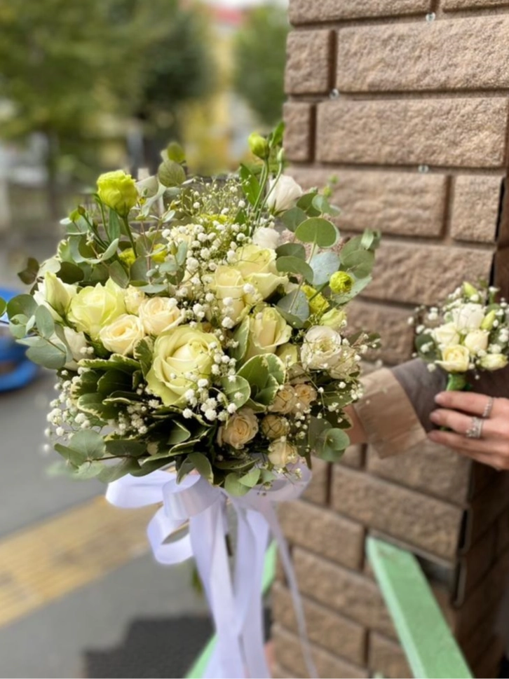 Букет невесты &laquo;Нежный шелест&raquo; в стиле русстик от интернет-магазина цветов в 