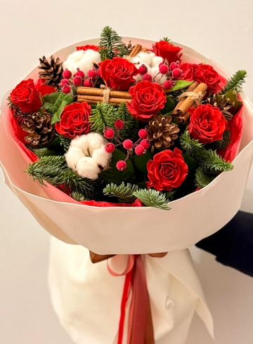 Букет &laquo;Зимняя мелодия&raquo; от интернет-магазина цветов в 