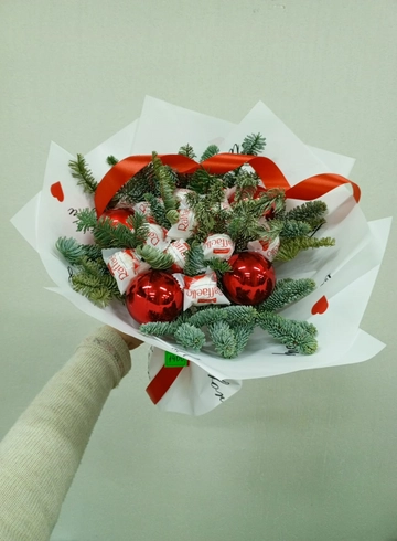 Букет из хвои &laquo;Сладкий декабрь&raquo; от интернет-магазина цветов в 