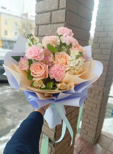 Букет «Персиковый жемчуг» от интернет-магазина цветов в 